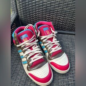 Adidas Red and Blue High-Top Sneakers women’s sz 10